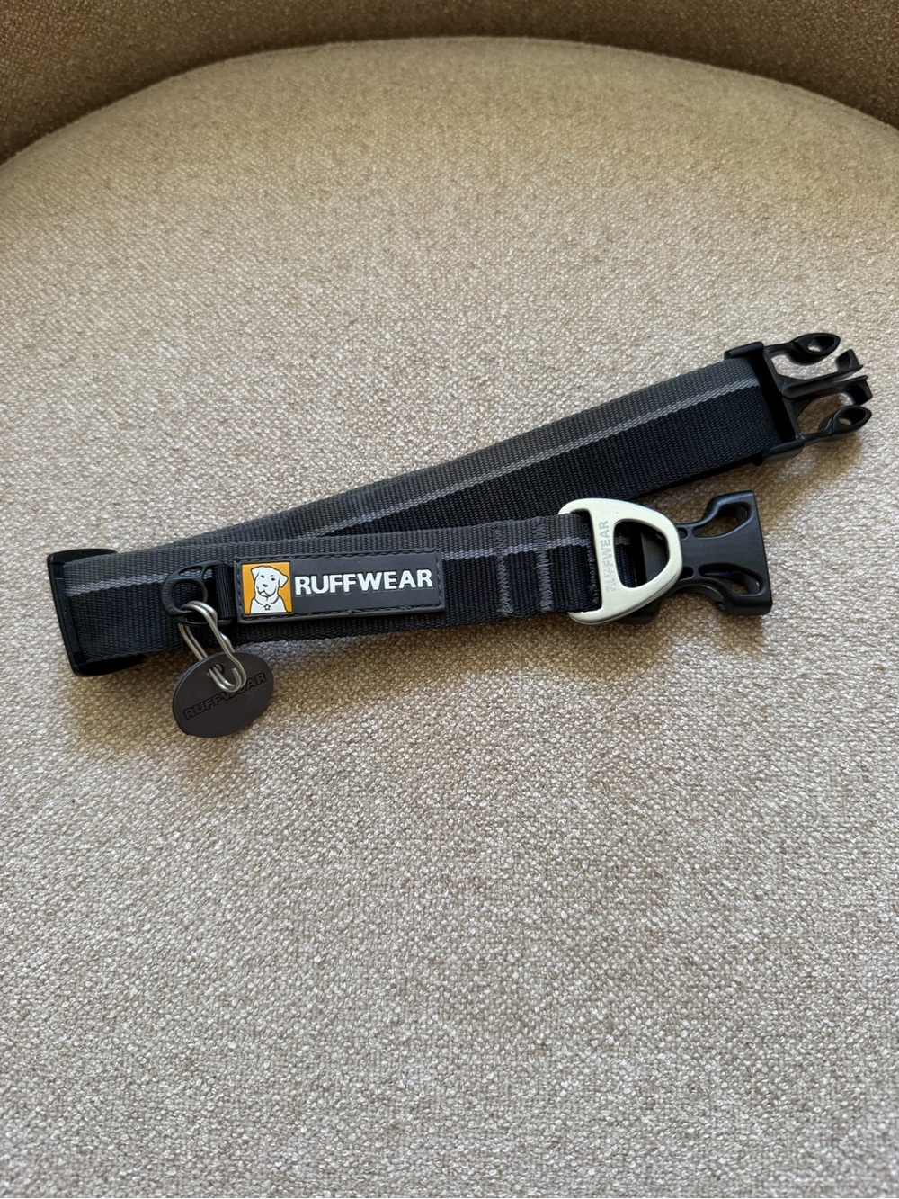 Ruffwear Obsidian Black Hoopie Dog Collar Discontinues